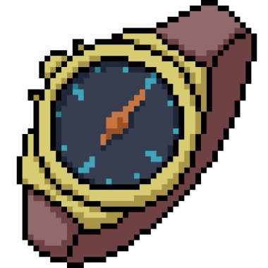 vektör pikseli analog saat izole edilmiş çizgi film