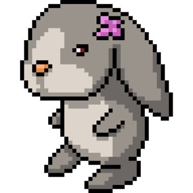 Vektör piksel sanat oyuncak bebek izole edilmiş çizgi film