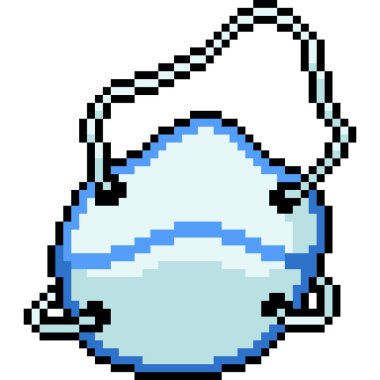 vektör piksel sanat koruyucu maskesi izole edilmiş çizgi film