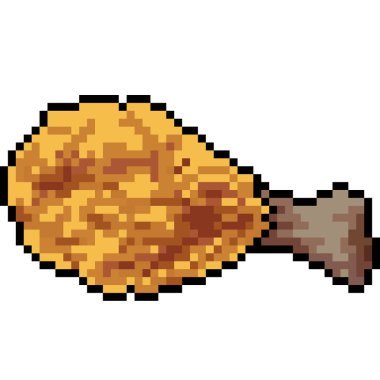 Vektör piksel sanat tavuk hamuru izole edilmiş çizgi film