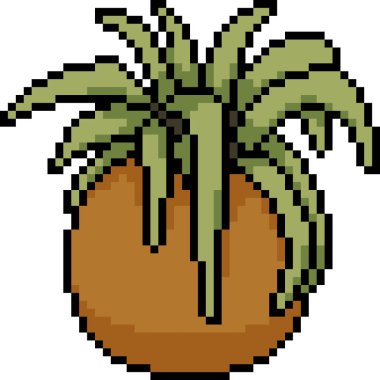 vektör pikseli sanat bitkisi tenceresi izole edilmiş çizgi film