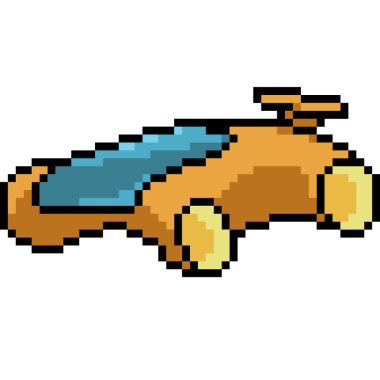 vektör pikseli klasik araba izole edilmiş çizgi film