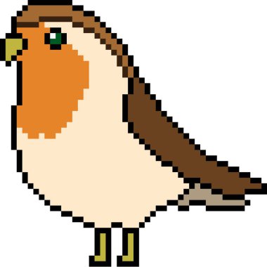 vektör piksel sanat kuşu izole edildi