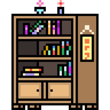 vektör piksel sanat mobilyaları izole edildi