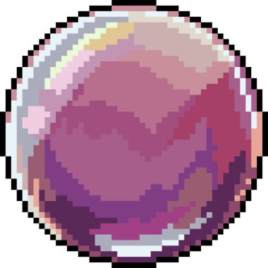 vektör piksel sanatı cam mable top izole