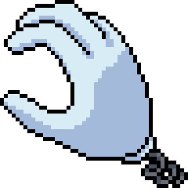 Vektör piksel sanat oyuncağı el izole çizgi film