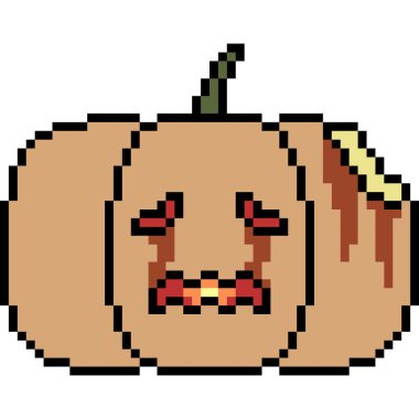 Vektör piksel sanat cadılar bayramı kabağı izole