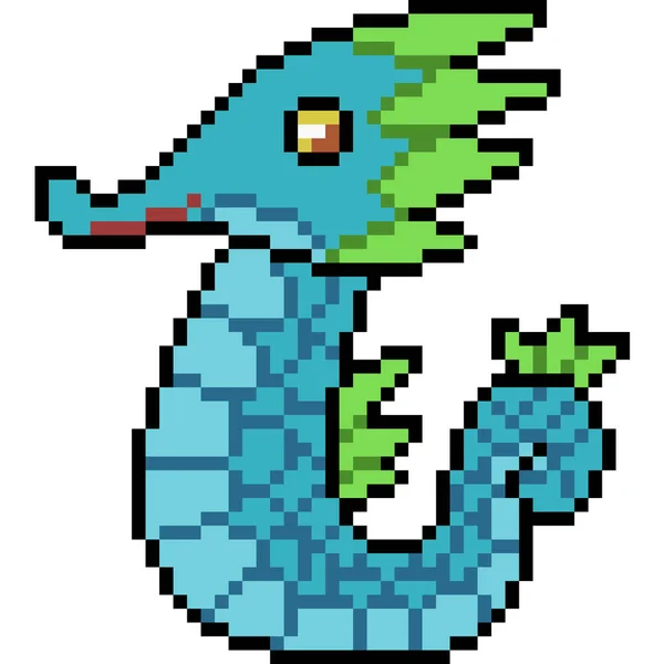 Vecteur Pixel Art Monstre Isolé — Image vectorielle