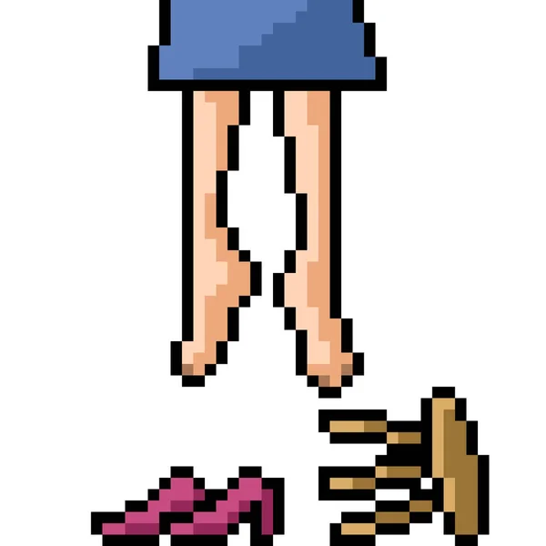 Vecteur Pixel Art Suicide Femme Isolé Dessin Animé — Image vectorielle