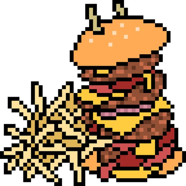 Pixel Vetorial Arte Comida Americana Isolada — Vetor de Stock