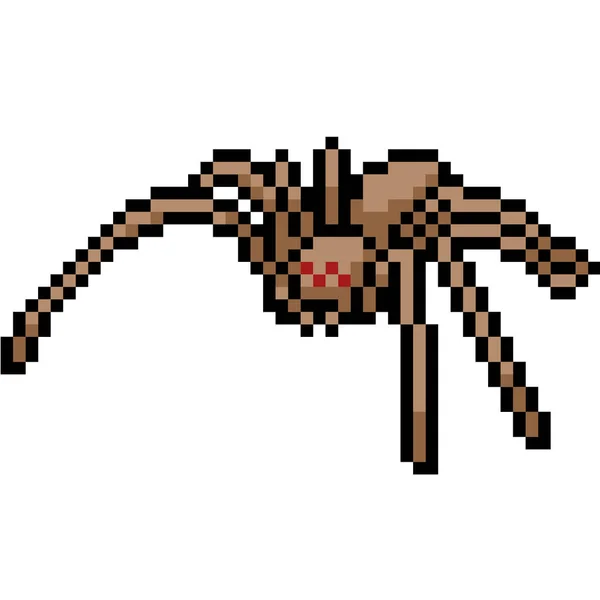 Vector Pixel Art Spider Isolated Cartoo — Stock Vector