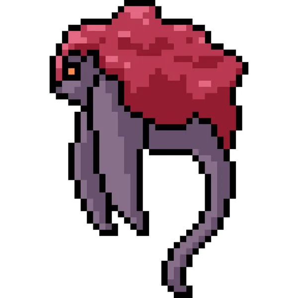 Vecteur Pixel Art Tortue Monstre Isolé Cartoo — Image vectorielle