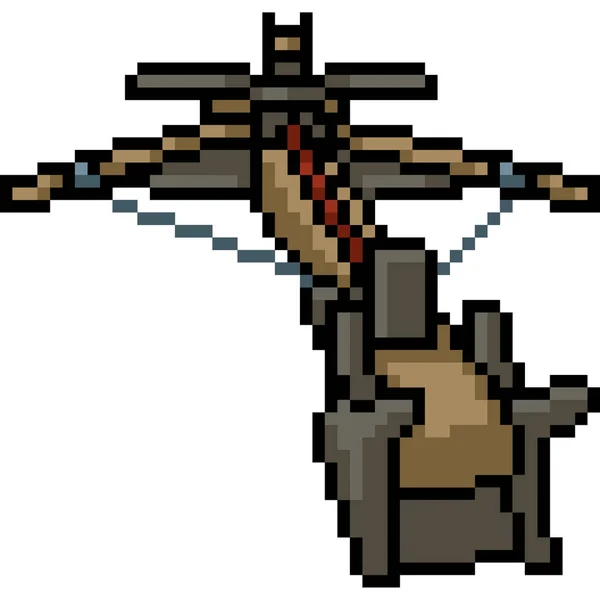 Διάνυσμα Pixel Art Ballista Απομονωμένη Γελοιογραφία — Διανυσματικό Αρχείο