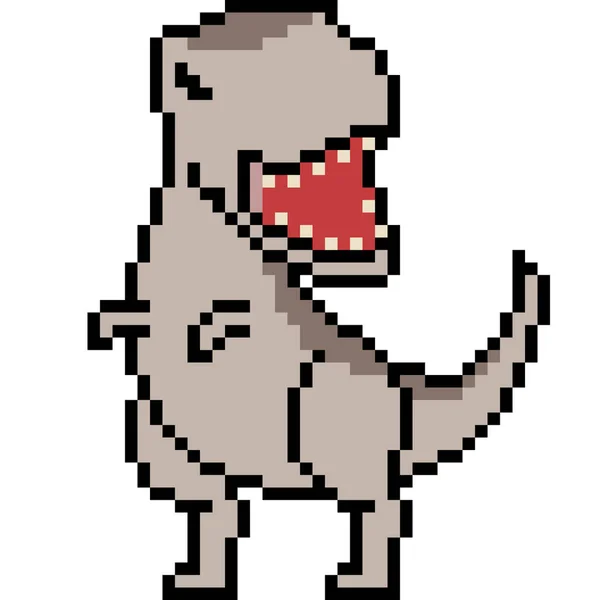 Dinosauro Tirannoasauro Arte Pixel Vettoriale — Vettoriale Stock