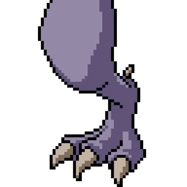 Vecteur Pixel Art Isolé Dinosaure Jambe — Image vectorielle