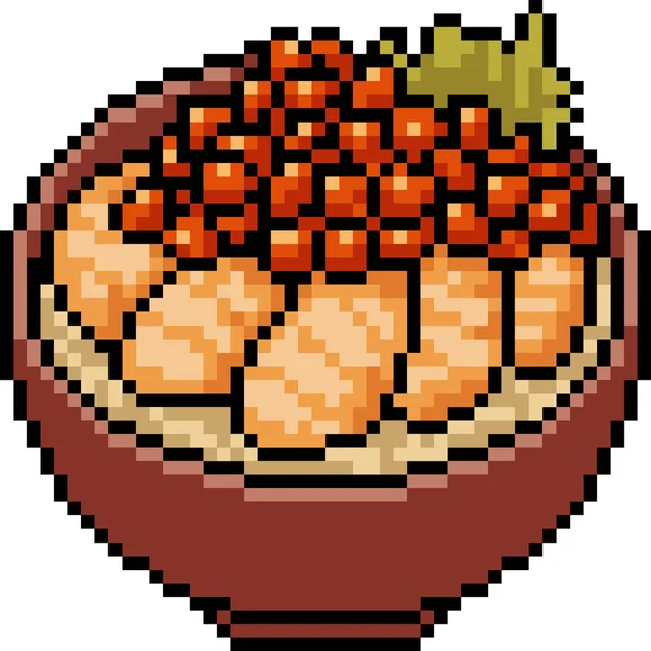 Vektör pikseli Japon yemeği izole edilmiş karikatür