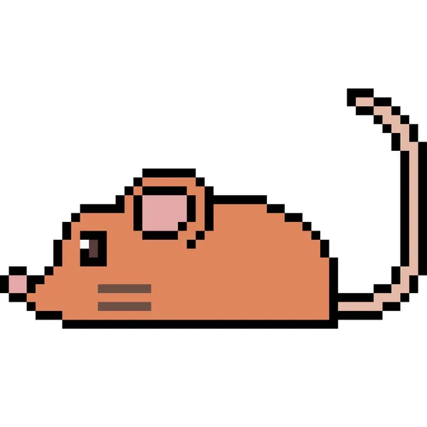 Изолированная Векторная Пиксельная Крыса — стоковый вектор