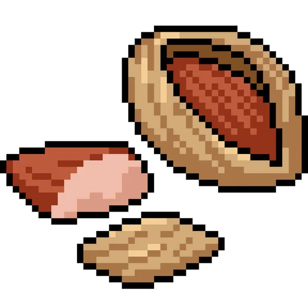 Vector Pixel Kunst Moer Snack Geïsoleerde Cartoon — Stockvector