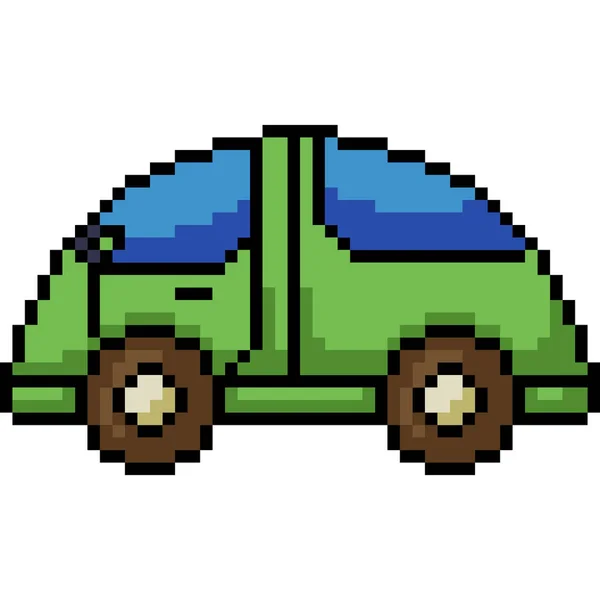 Διάνυσμα Pixel Τέχνη Σκαθάρι Αυτοκίνητο Πλευρά Απομονωμένη Γελοιογραφία — Διανυσματικό Αρχείο