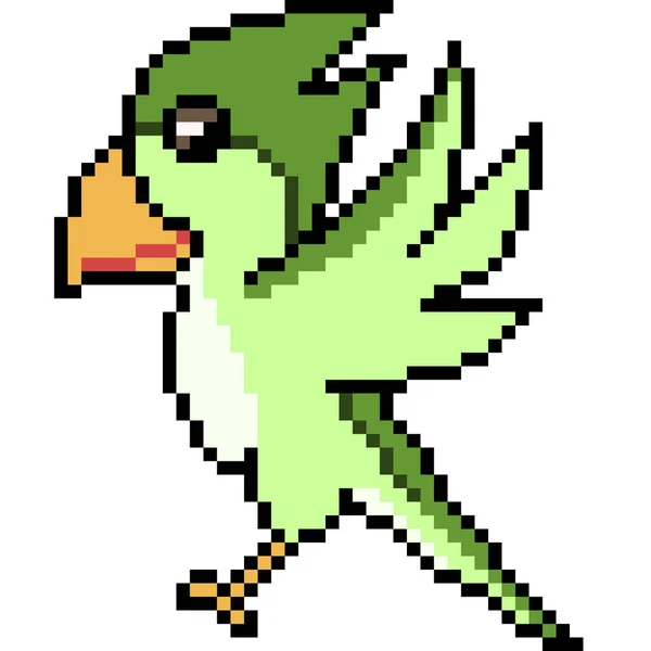 Vector Pixel Arte Pájaro — Vector de stock