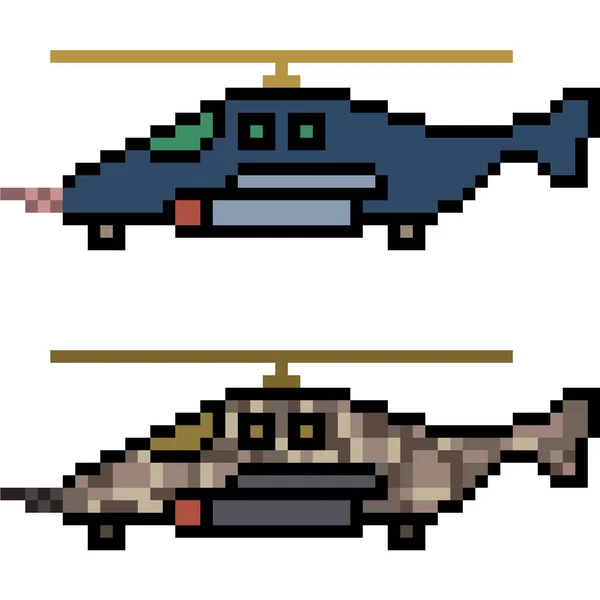 Vector Pixel Arte Helicóptero Aislado — Archivo Imágenes Vectoriales