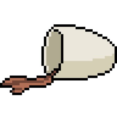 vektör piksel resim bardağı izole edilmiş çizgi film