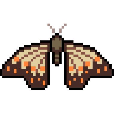 Vektör pikseli kelebek güvesi izole edildi