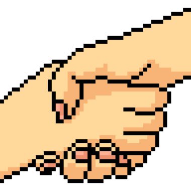 vektör piksel sanatı izole edilmiş çizgi filme yardımcı olur