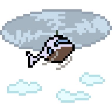 vektör piksel sanat helikopteri izole edildi