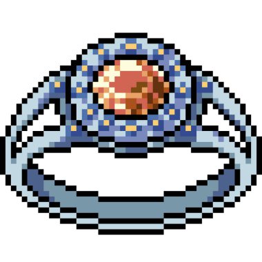 vektör piksel sanat mücevherleri izole edildi