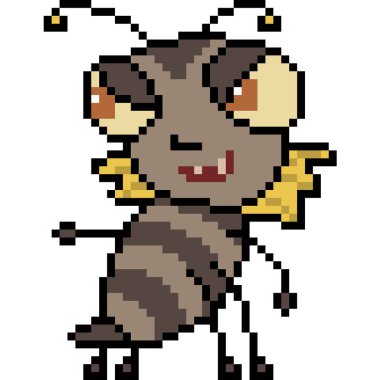 vektör piksel sanat canavarı izole edildi