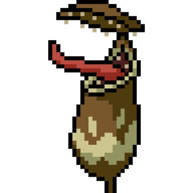 vektör piksel sanat etobur bitki izole çizgi film