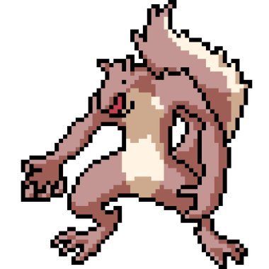 Vektör piksel sanatı izole edilmiş sincap canavarı