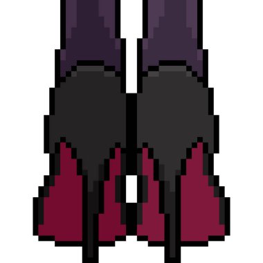 vektör piksel sanat yüksek topuklu karikatür izole