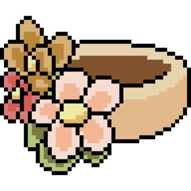 vektör pikseli çiçek halkası izole edildi