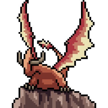 vektör piksel sanatı izole edilmiş ejderha