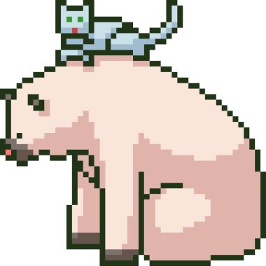 vektör piksel resim ayısı arkadaş izole çizgi film