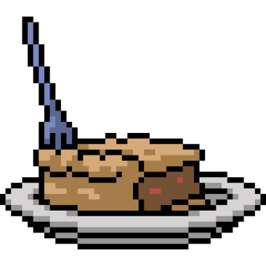 vektör piksel sanat pastası izole edilmiş çizgi film