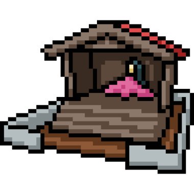 vektör pikselli oyuncak bebek evi izole edilmiş.