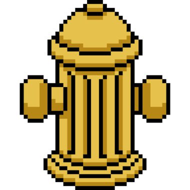 vektör piksel sanat yangın musluğu izole edilmiş çizgi film