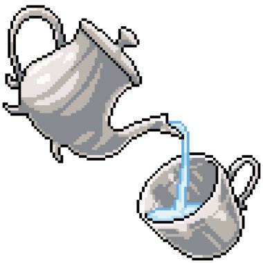 Kavanoz kadehinin piksel sanatı.