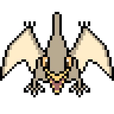 vektör piksel sanat pteranodon dinazoru