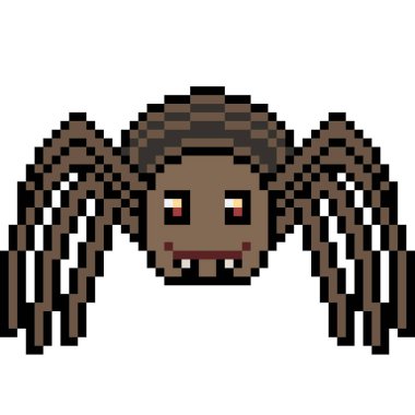 vektör piksel sanat örümceği izole edildi