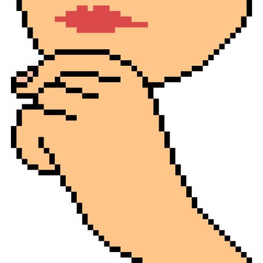 vektör piksel el hareketi izole edildi