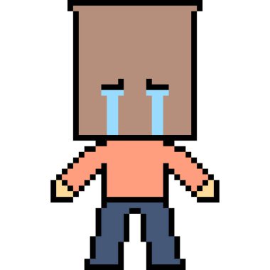 vektör piksel sanatı utanç verici izole