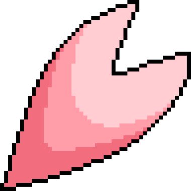 vektör piksel sanat yaprağı izole edildi