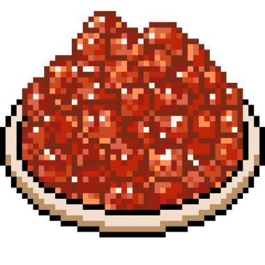 vektör piksel sanat havyarı izole edilmiş çizgi film