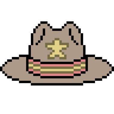 vektör piksel sanat şapkası izole edildi