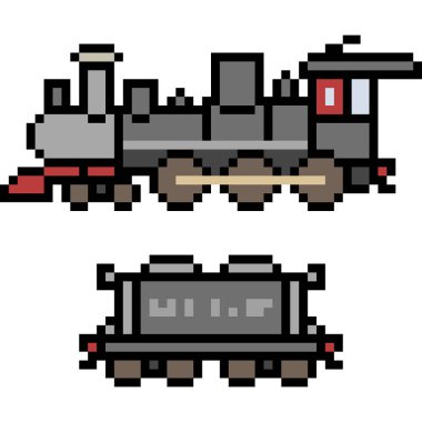 vektör piksel sanat tren tarafı izole edildi