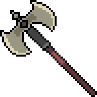 vektör piksel sanat baltası fantezi izole çizgi film